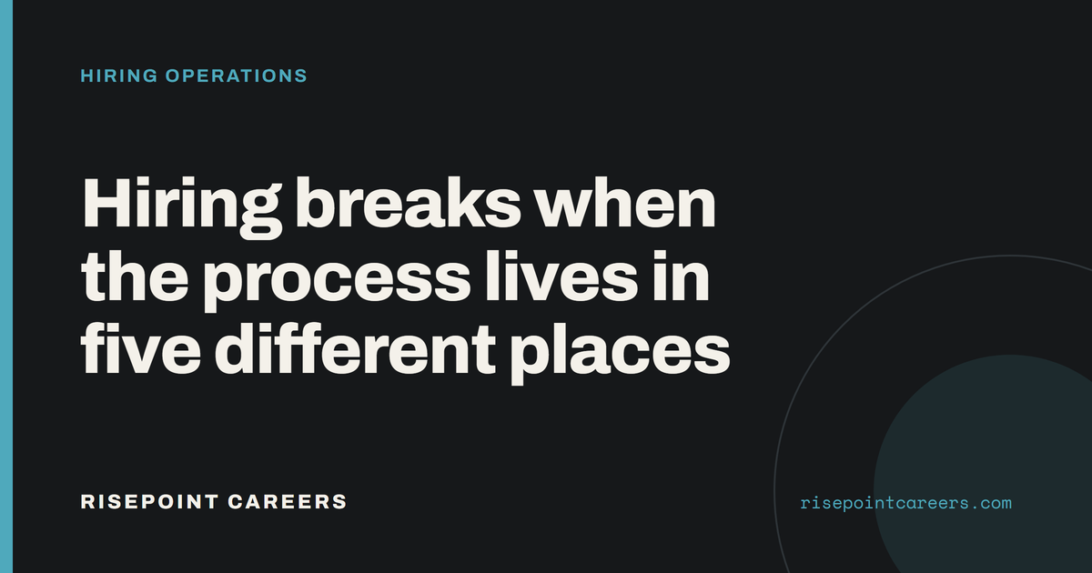 Hiring breaks when the process lives in five different places