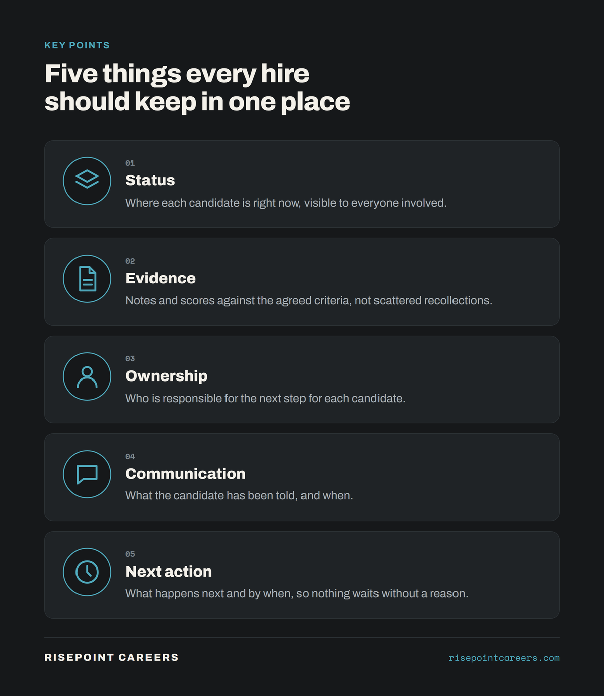 Five things every hire should keep in one place